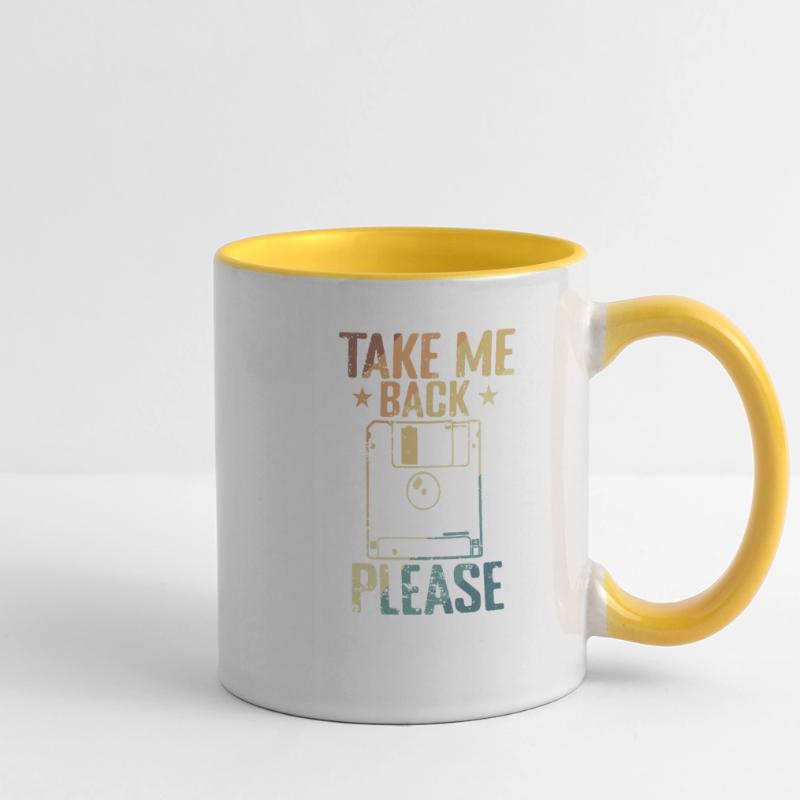 Take me back Please Floppy Disk Retro Storage Module Panoramic Mug