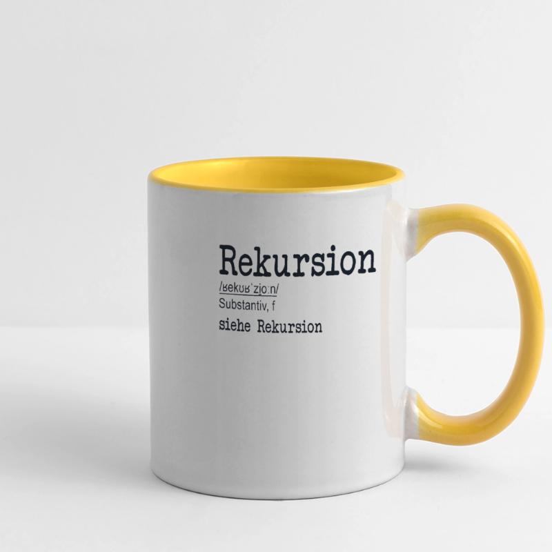 Rekursion Definition Softwareentwickler Coder Panoramatasse