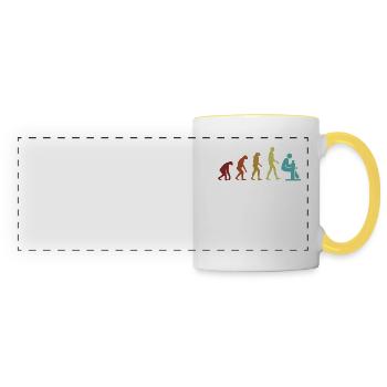 Pottery Evolution Pottery Pro Wheel Hobby Lover - Panoramic Mug - white/yellow - Front