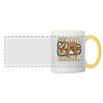 Refroidisseur en série Folivora Pilosa à gorge brune - Mug panoramique contrasté et blanc - blanc/jaune - Devant