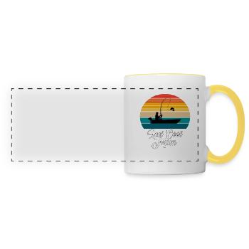 Reel Cool Mam Fishing Gifts - Panoramatasse - Weiß/Gelb - Vorne