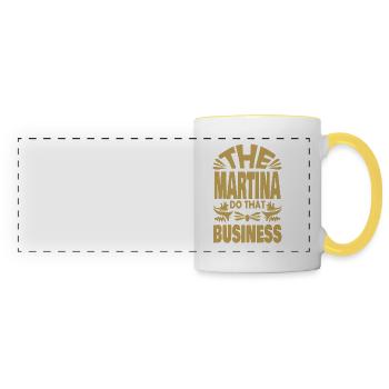 Martina - Mug panoramique contrasté et blanc - blanc/jaune - Devant