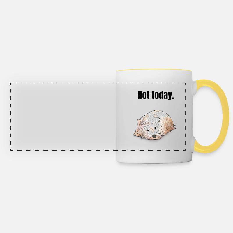 West Highland White Terrier - Panoramic Mug - white/yellow