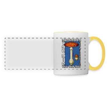 Amanita Muscaria Evolution Fly Agaric - Panoramic Mug - white/yellow - Front
