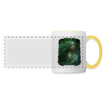 Rusalka Slavic Myhology Folklore Creature - Panoramic Mug - white/yellow - Front