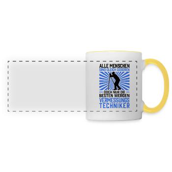 Die Besten werden Vermessungstechniker Vermesser - Panoramatasse - Weiß/Gelb - Vorne