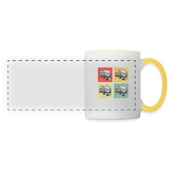 Seekuh Vintage Manati Meeressäuger Seekuh - Panoramatasse - Weiß/Gelb - Vorne