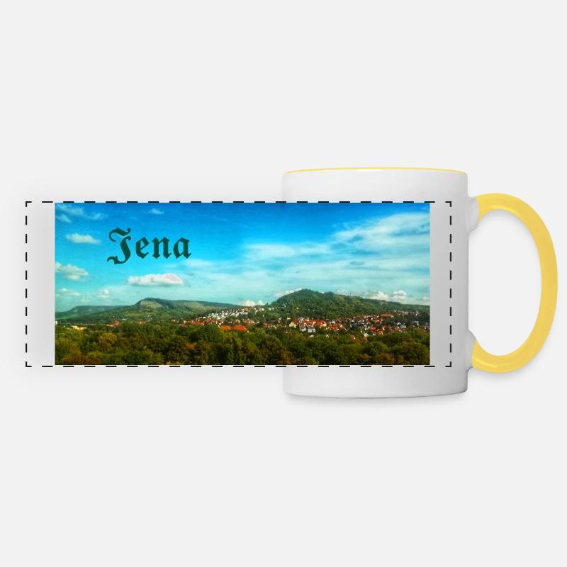 Jena - Panoramic Mug - white/yellow