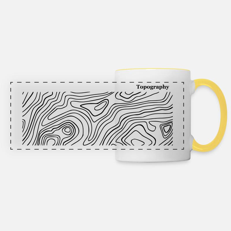 Topography - Panoramic Mug - white/yellow