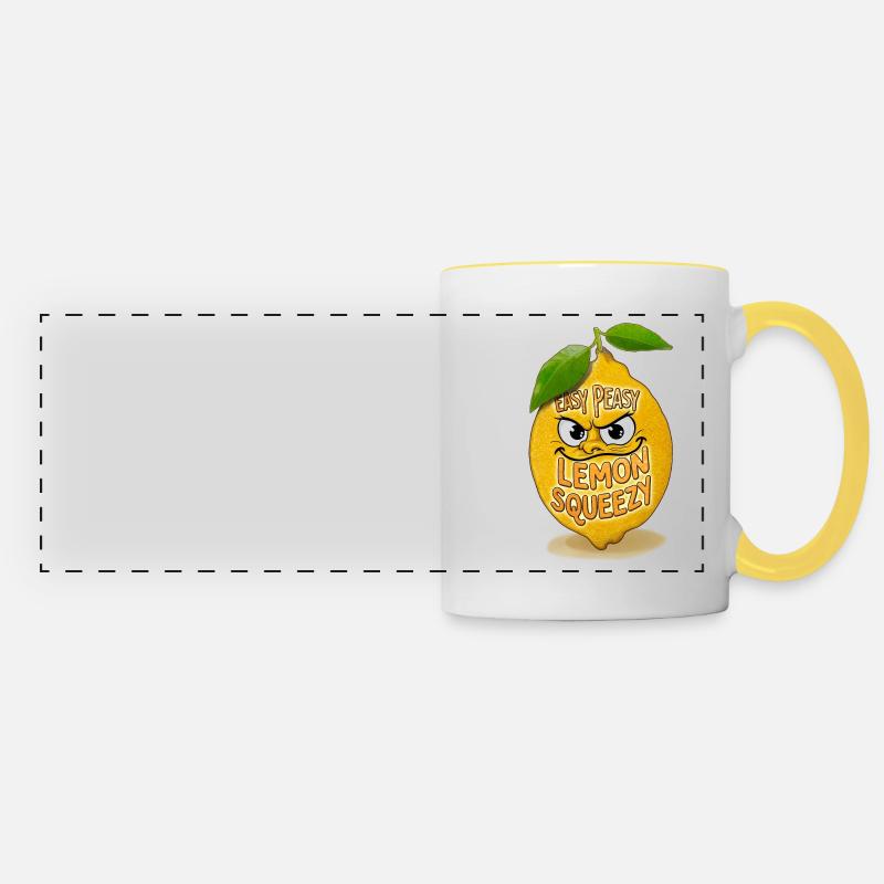 Lemon Joy - Panoramic Mug - white/yellow