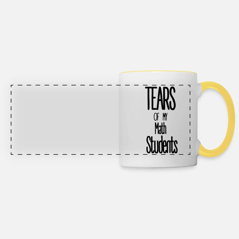 Tears of My Math Students - Panoramic Mug - white/yellow