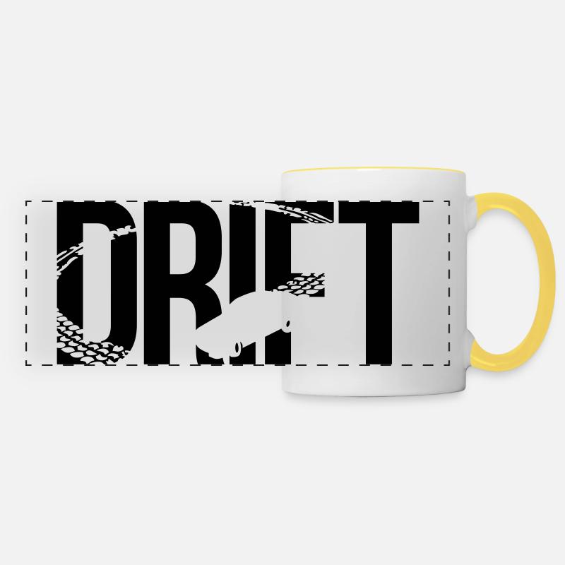 drift - Panoramic Mug - white/yellow
