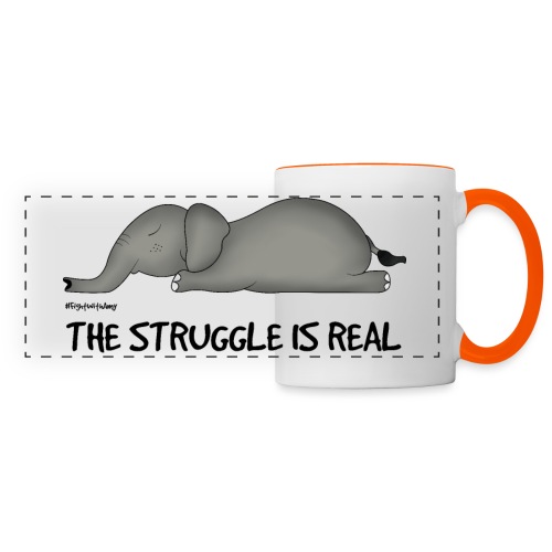 Amy's 'Struggle' design (black txt) - Panoramic Mug