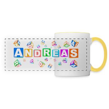 ANDREAS colourful cubes - Panoramatasse - Weiß/Gelb - Vorne