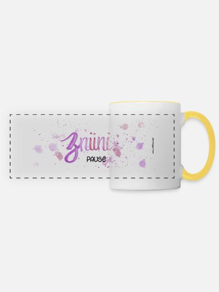 Znüni Break - Panoramic Mug - white/yellow