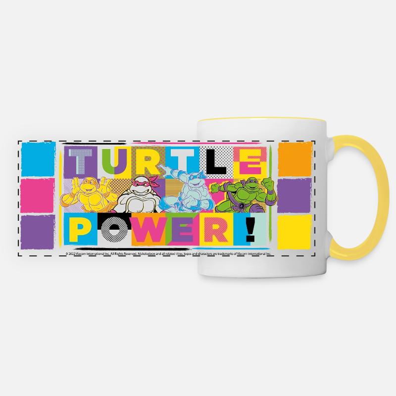 Teenage Mutant Ninja Turtles Turtle Power - Panoramic Mug - white/yellow
