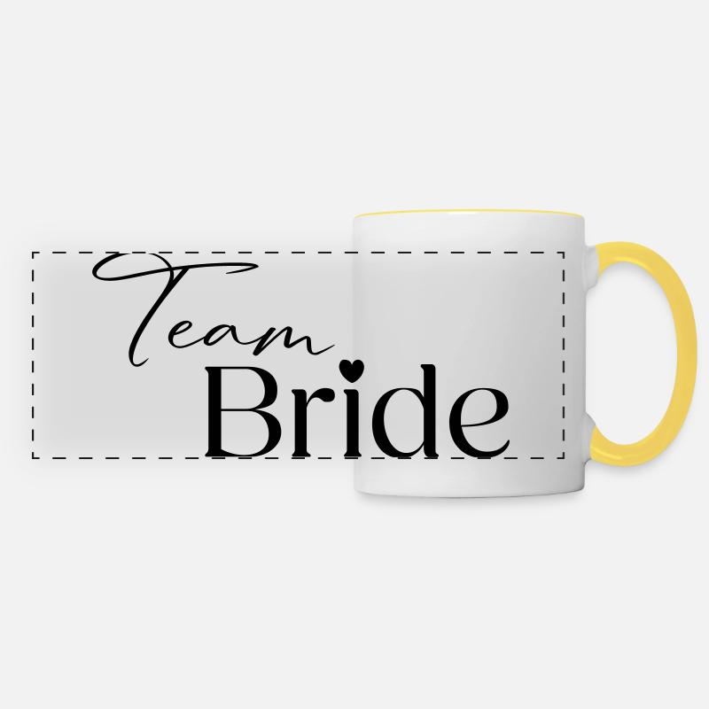 Équipe Bride - Mug panoramique contrasté et blanc - blanc/jaune