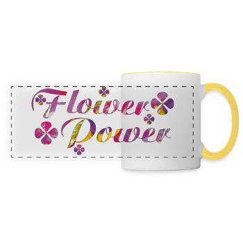 Flower Power - Panoramic Mug - white/yellow - Front