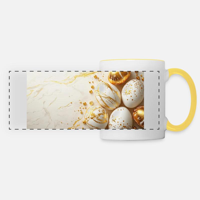 Golden Harmony Eggs - Panoramic Mug - white/yellow