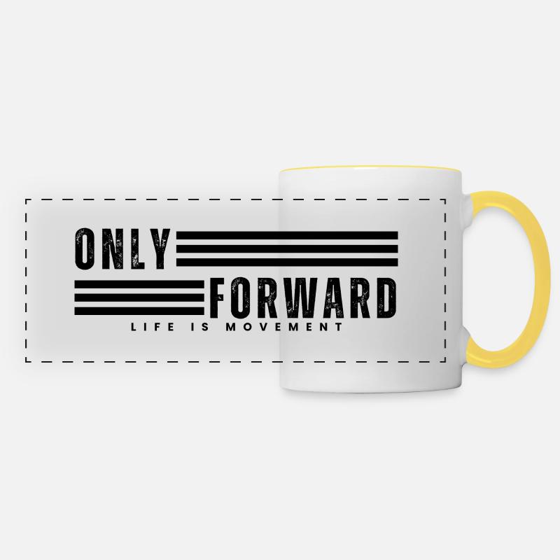 ONLY FORWARD - Panoramatasse - Weiß/Gelb
