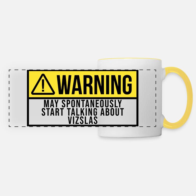 Vizsla - Panoramic Mug - white/yellow