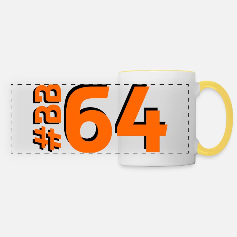 BB64 - Mug panoramique contrasté et blanc - blanc/jaune
