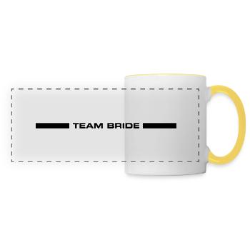 Team Bride Wedding Saying - Panoramic Mug - white/yellow - Front