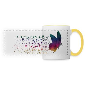Butterfly - Rainbow Stardust - Panoramic Mug - white/yellow - Front
