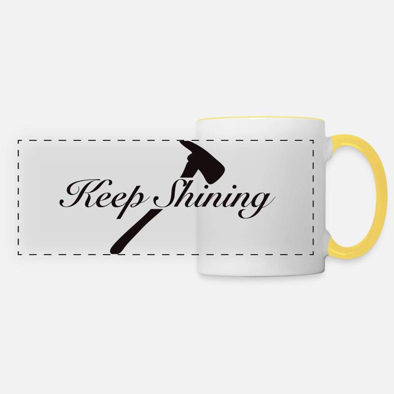 Keep Shining - Panoramic Mug - white/yellow