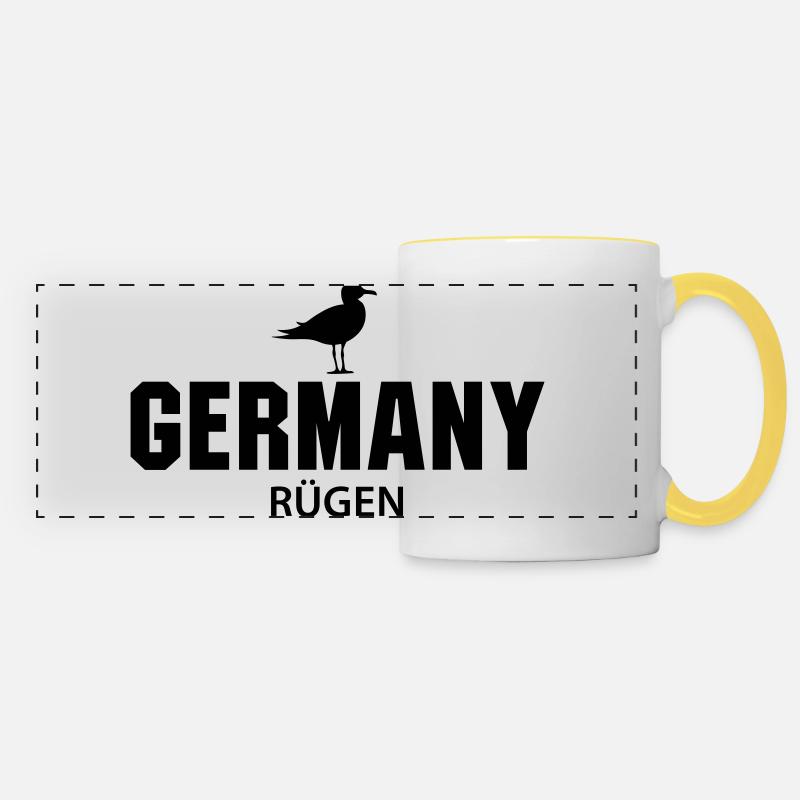 Rügen GERMANY - Panoramic Mug - white/yellow