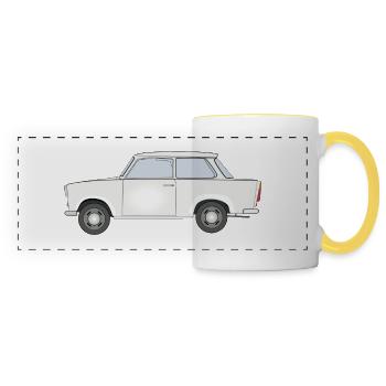 Trabi - Panoramatasse - Weiß/Gelb - Vorne