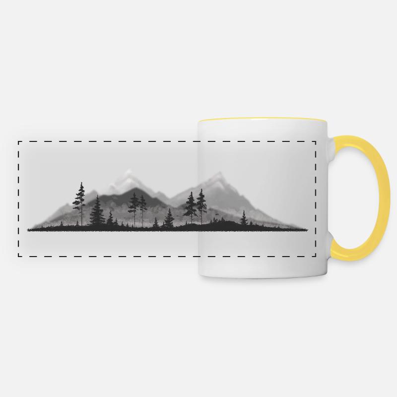 Panorama - Panoramic Mug - white/yellow