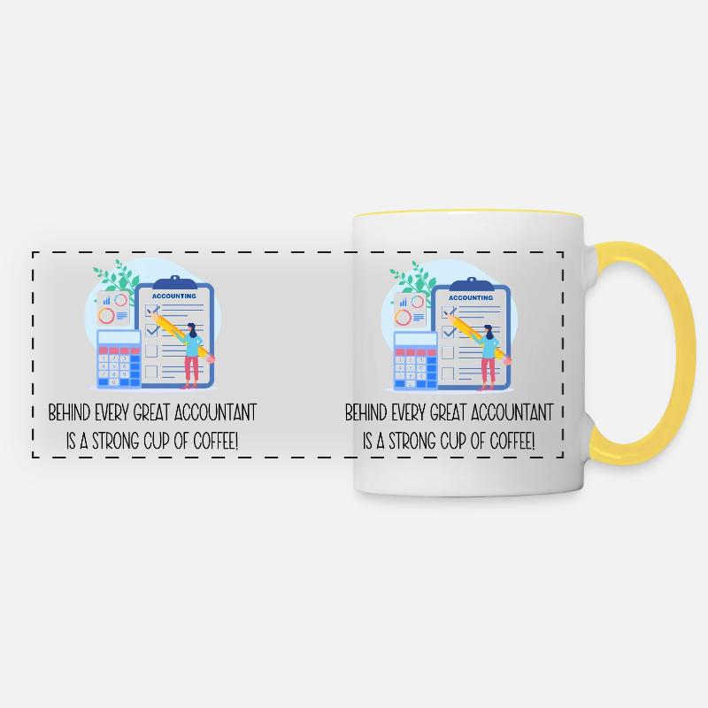 Funny Accounting Mug - Panoramic Mug - white/yellow