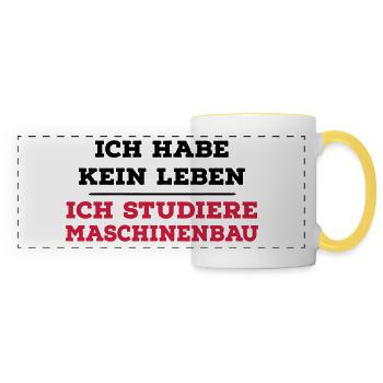 MASCHINENBAU - Panoramatasse - Weiß/Gelb - Vorne