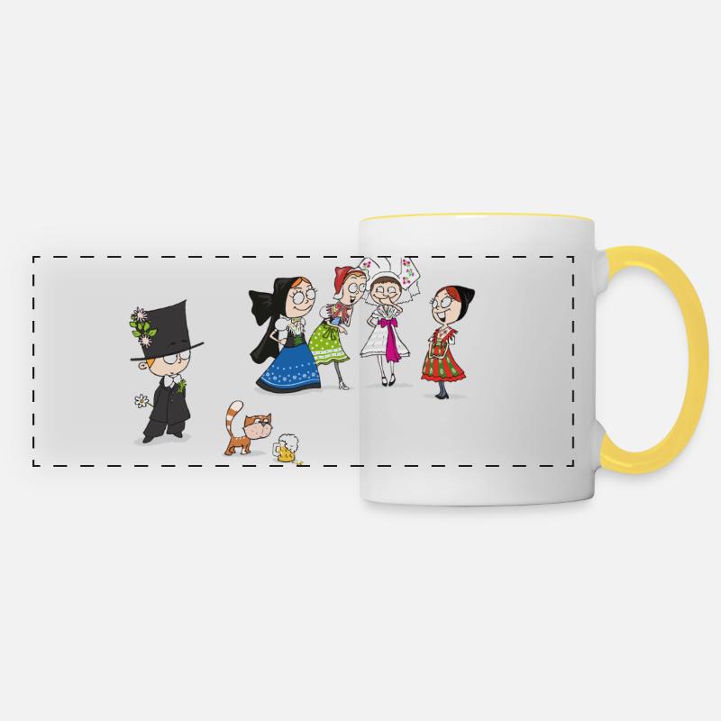 COMIC KVASS - Panoramic Mug - white/yellow