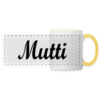 mutti - Panoramatasse - Weiß/Gelb - Vorne