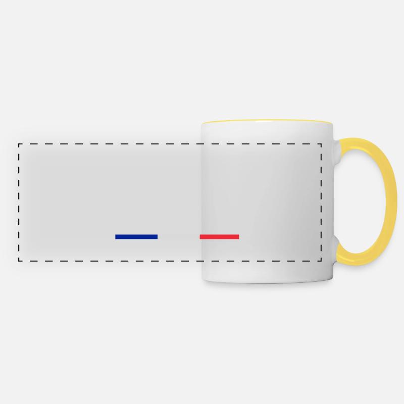Saperlipopette - Mug panoramique contrasté et blanc - blanc/jaune