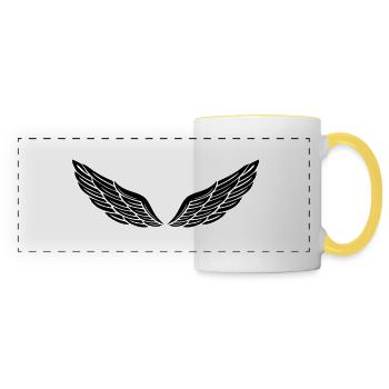 fluegel15 - Panoramic Mug - white/yellow - Front