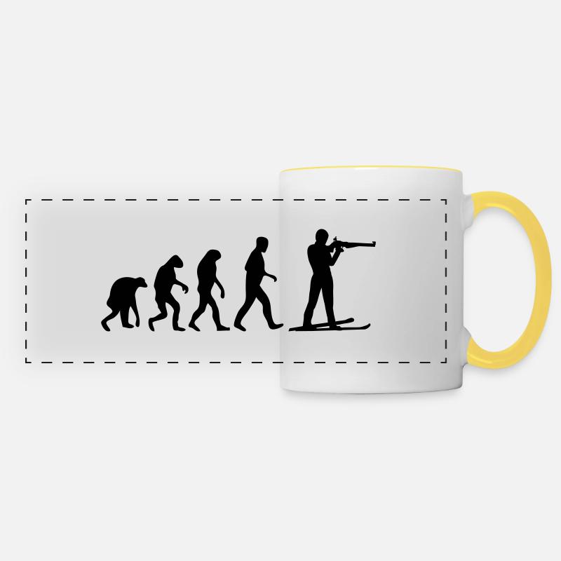 biathlon - Panoramic Mug - white/yellow
