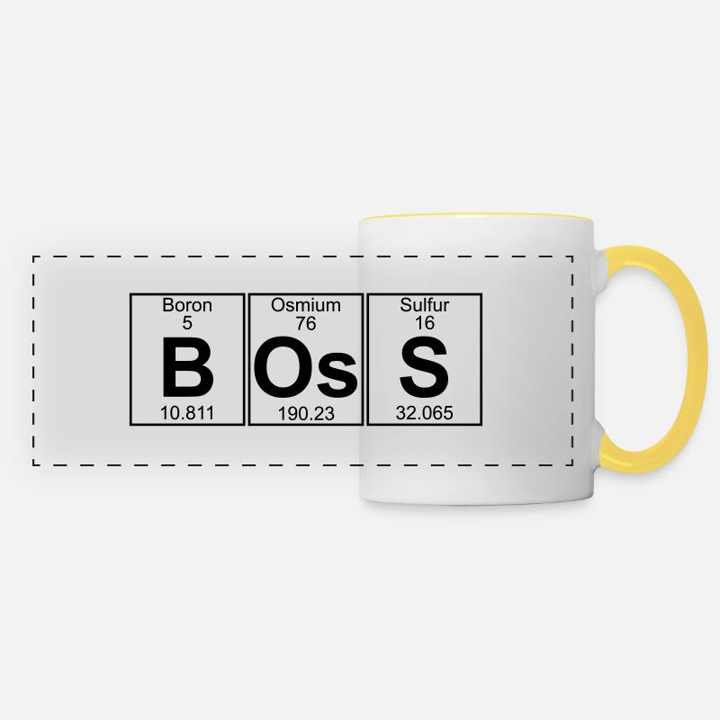 B-Os-S (boss) - Full - Panoramic Mug - white/yellow