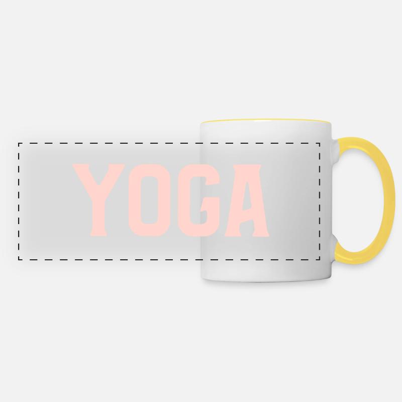 yoga - Panoramatasse - Weiß/Gelb