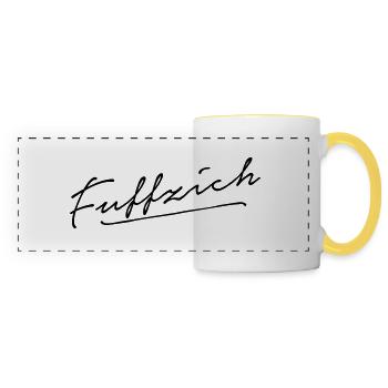 Fuffzich - Panoramatasse - Weiß/Gelb - Vorne