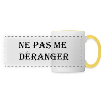 Ne pas me déranger - Mug panoramique contrasté et blanc - blanc/jaune - Devant