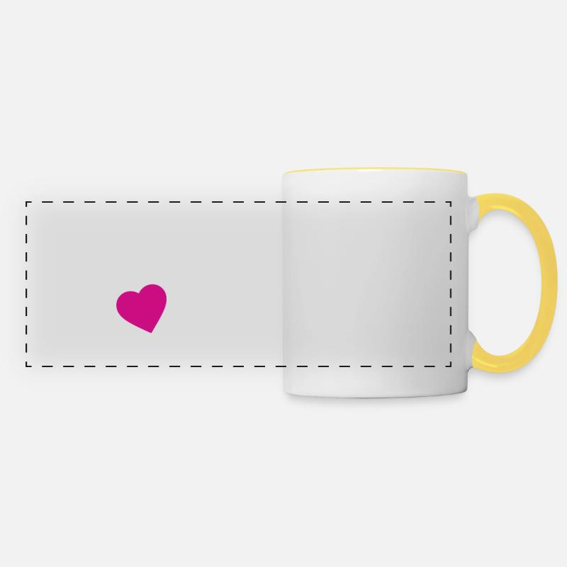 La future mariée - Mug panoramique contrasté et blanc - blanc/jaune