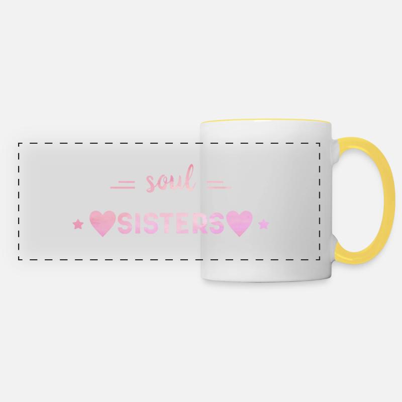 Mariage - Mug panoramique contrasté et blanc - blanc/jaune