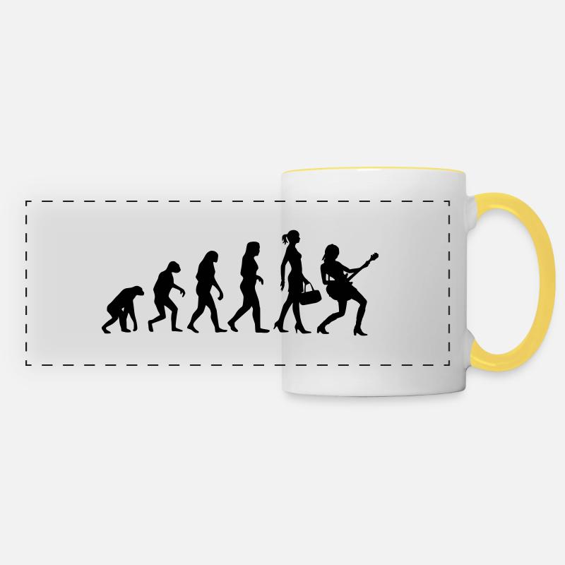 Evolution Guitarist - Panoramic Mug - white/yellow