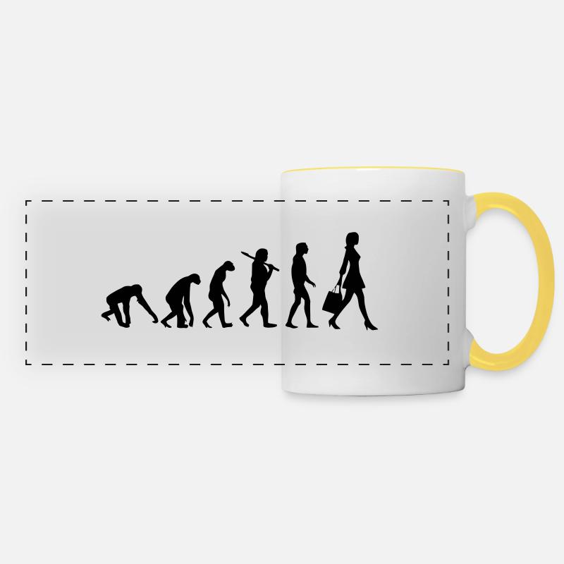WOMEN EVOLUTION - Mug panoramique contrasté et blanc - blanc/jaune