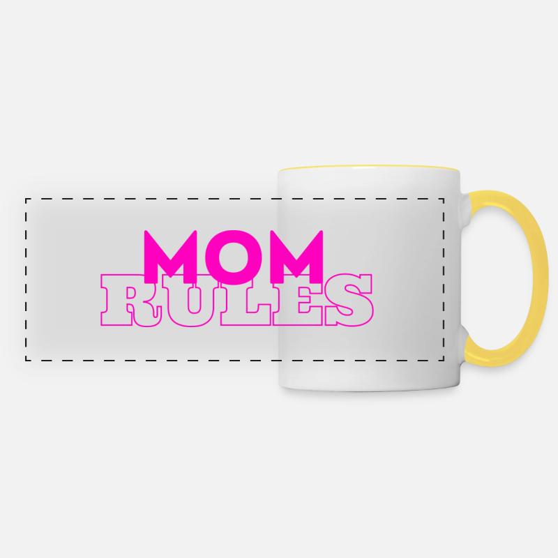 l4 - Mug panoramique contrasté et blanc - blanc/jaune