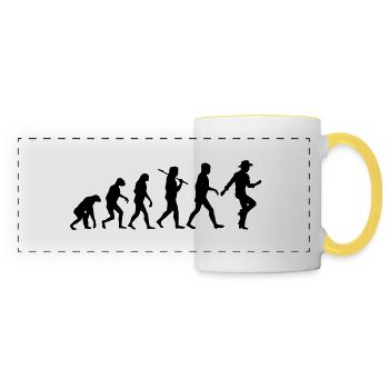 Evolution Linedance Männer - Panoramatasse - Weiß/Gelb - Vorne