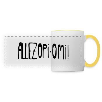 Allez Opi Omi! - Mug panoramique contrasté et blanc - blanc/jaune - Devant